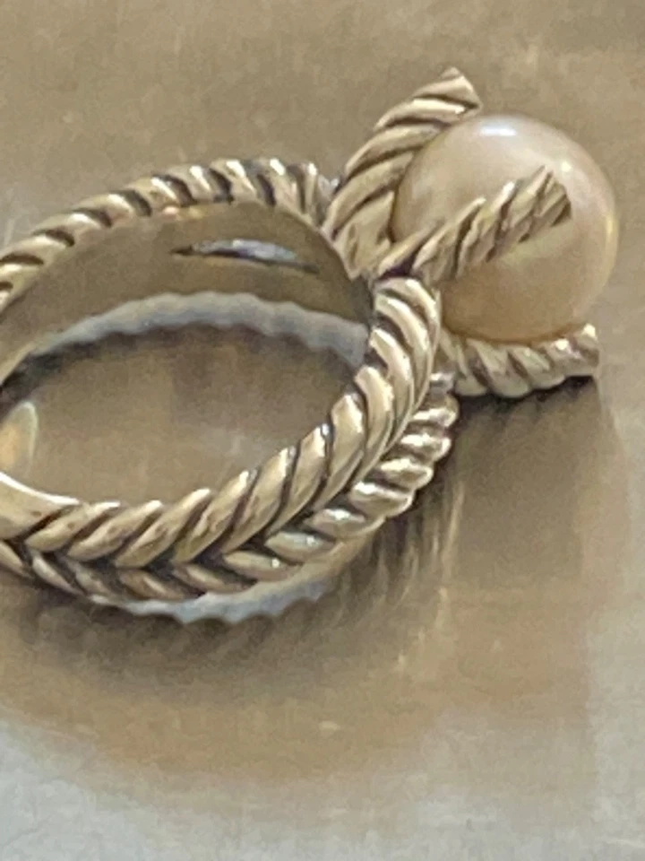 David YURMAN Pearl and Diamond Ring size 8 - Image 4 of 4