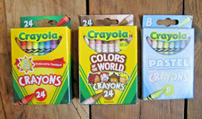 Lot 3 Boxes Crayola Colors of the World CRAYONS 24 Pack Pastel 8ct. New  Used 