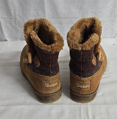 Vintage Skechers Alba High Women's 9 Suede Ankle Boots Tan Suede SN48677 BOHO