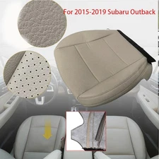 For 2015-2019 Subaru Outback Driver Perforated Leather Bottom Seat Cover TAN