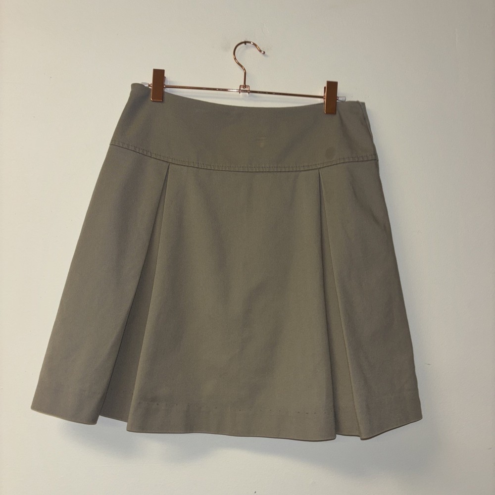 Vintage Tennis Skirt Sz L Beige Pleated School Girl Court Heritag Preppy 90s y2k