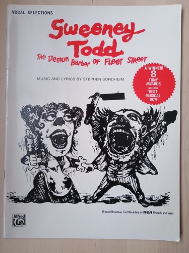 Sweeney Todd: The Demon Barber of Fleet Street Song Music Book Vocal Selections