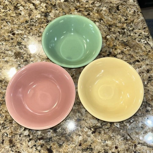 Vintage Bauer Pottery  La Linda Cereal Bowl 5 1/4" - Mid-Century MCM x 3