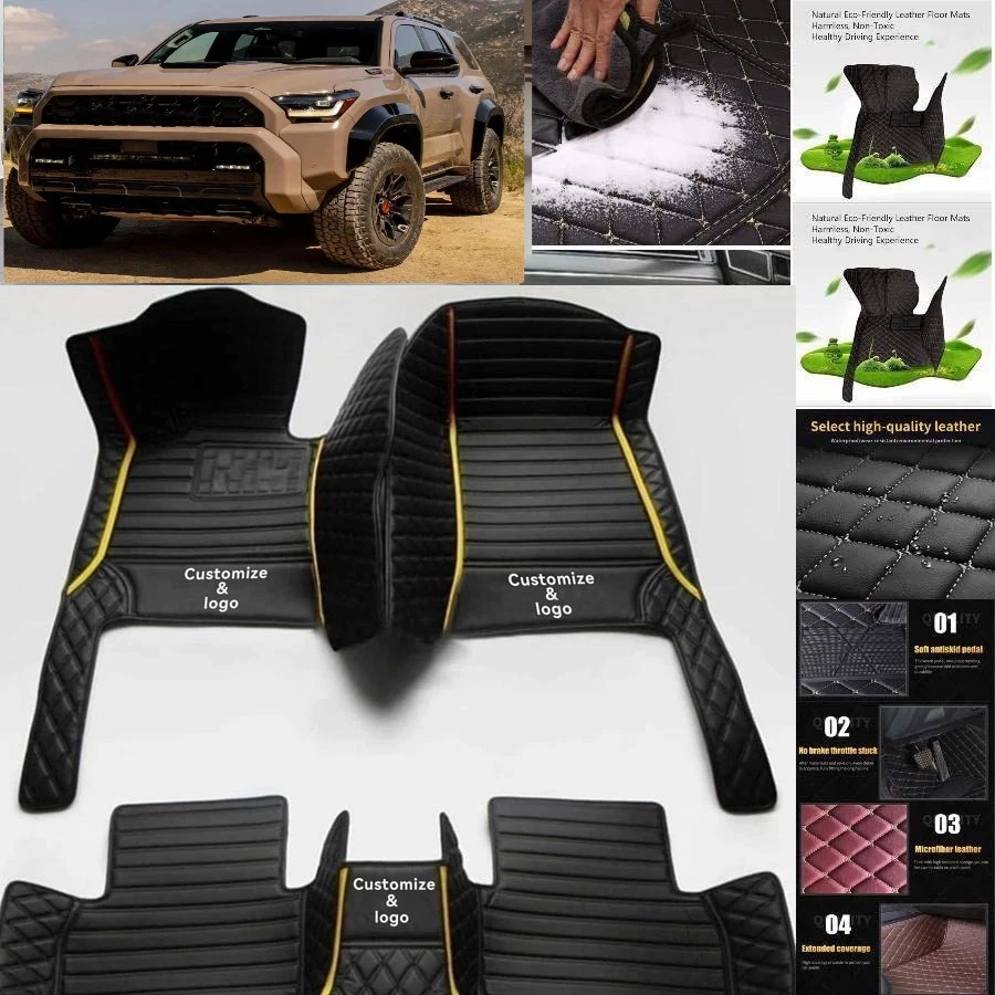For Toyota 4Runner Car Floor Mats All Weather Protection Floor Liners Foto 3 de 4