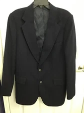 Vtg. Embassy Square By Richman Brothers Blue 100% Camel Hair Blazer 44L