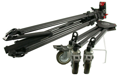 SACHTLER Stativ tripod video Kopf 14 II Doppelrohr dolly Roll Spinne Wagen wheel