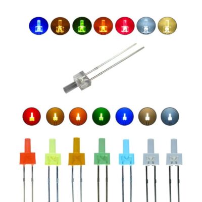 LED 2mm Tower diffus und klar LEDs langer Kopf 7 Farben, Menge und Set AUSWAHL
