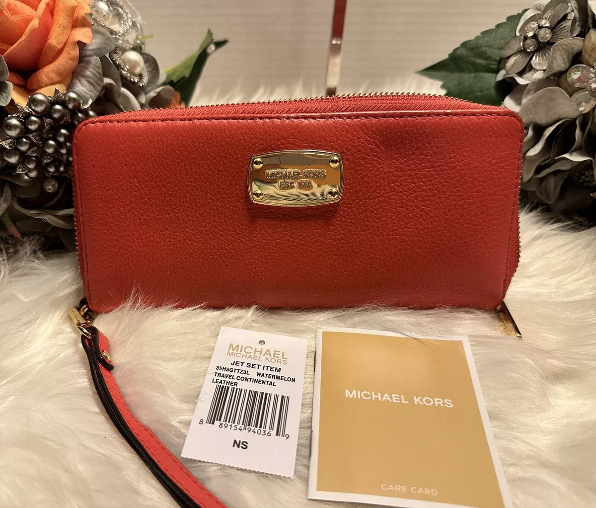 MICHAEL MICHAEL KORS Saffiano Leather Continental Wallet #16 MICHAEL MICHAEL KORS Saffiano Leather Continental Wallet