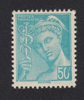 TIMBRE FRANCE 1942 type Mercure n°549 Y&T 50c turquoise neuf - Photo 1/2