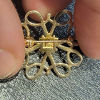 10k gold filigree Pin with blue stone — photo 2