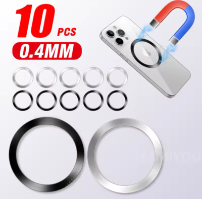 10x Adhesive for APPLE ANDRIOD iPhone Magsafe Wireless Charging Metal Ring