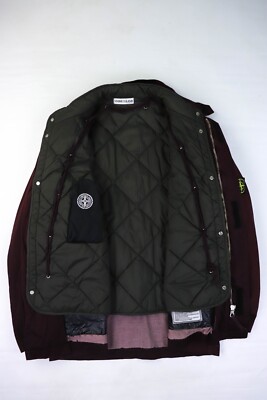 Men's Vintage Stone Island Raso Gommato Burgundy AW 2in1 Men's Vintage Stone Island Raso Gommato Burgundy AW 2in1