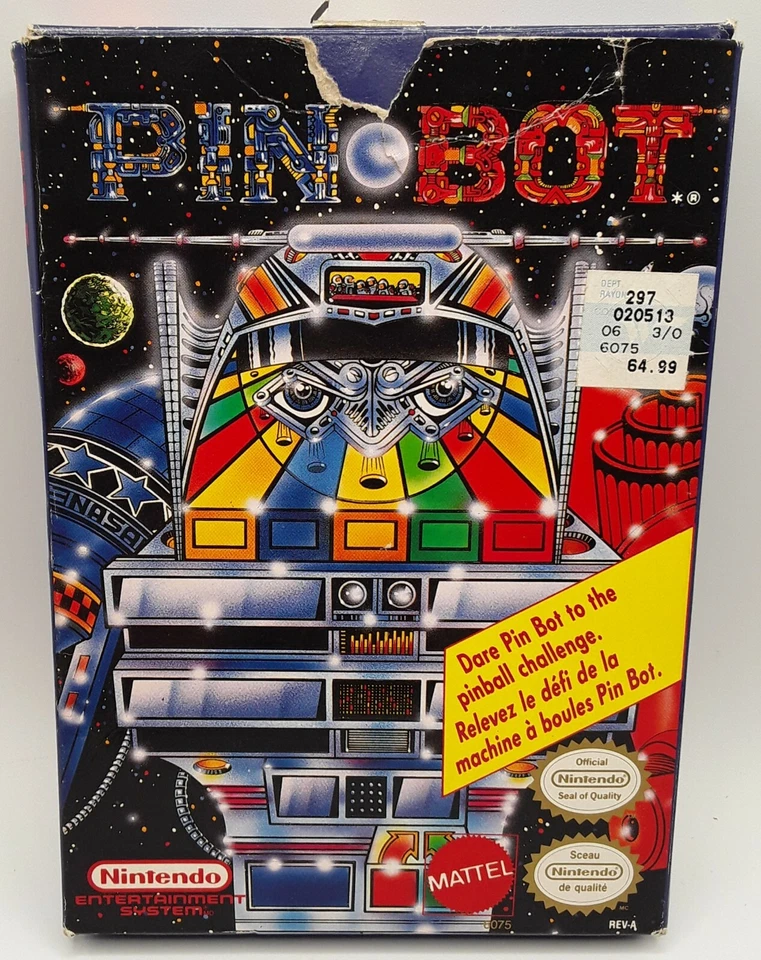 NES nintendo Game Pin Bot Pinball Challenge - Image 2 of 4