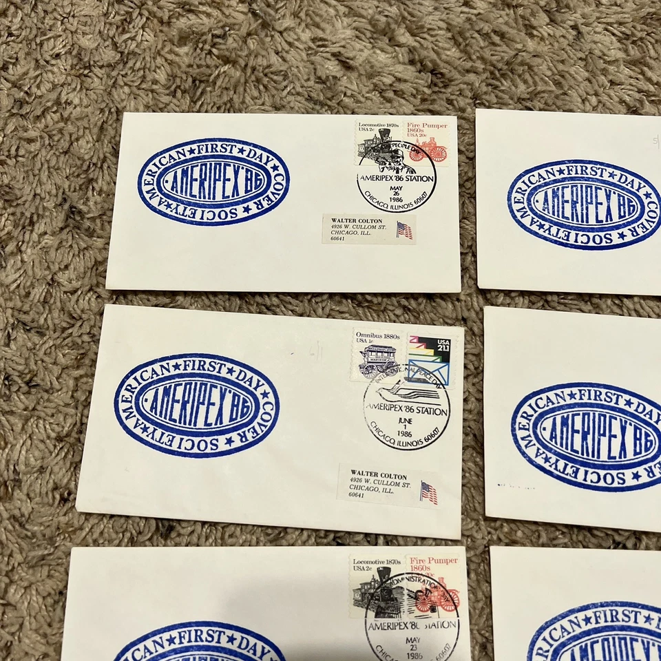 1986 INVESTOR LOT OF 11 CHICAGO AMERIPEX FDC US COVERS - Image 2 of 4
