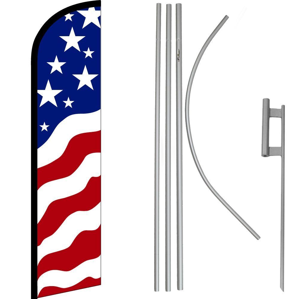 USA New Glory Rwb Windless Flag Flag & 4.9m Zestaw masztów / podłoga-pokaż oryginalną nazwę Magazyn z natychmiastową dostawą