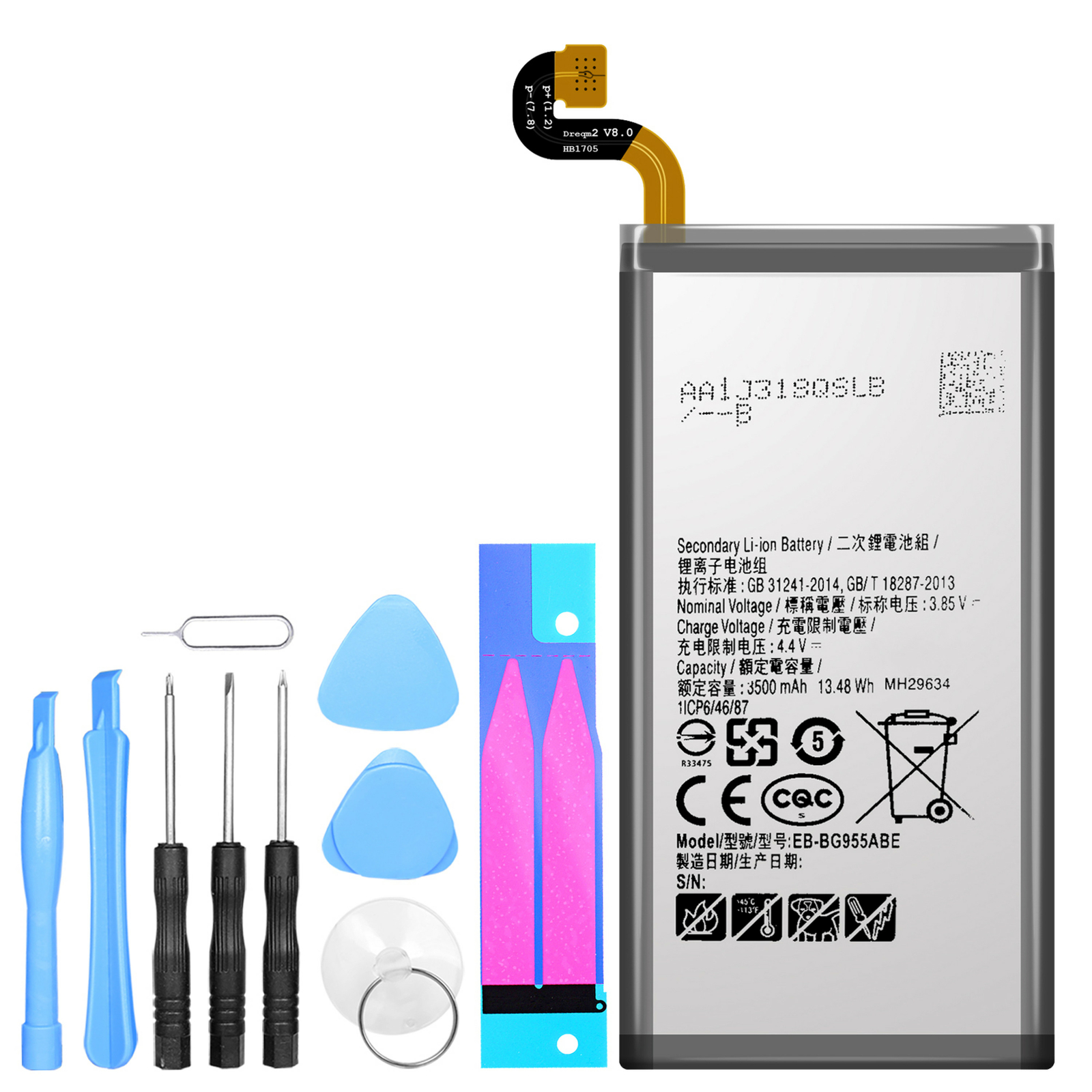 Akku Samsung Galaxy S8 Plus SMG955W ersetzt EBBG955ABE Batterie