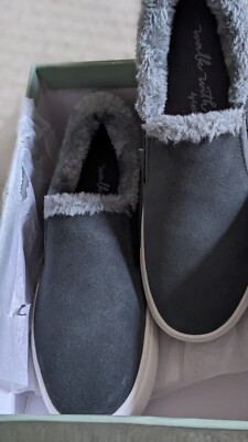 Sneakers Coldwater Creek  Walk With Me Sz 6.5 Wide Pewter Suede Cushioned Shoes 