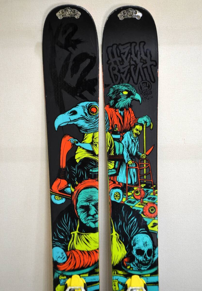 K2 Hellbent 179cm Powderfat Skis - 132mm Width - Marker K2 Hellbent 179cm Powderfat Skis - 132mm Width - Marker