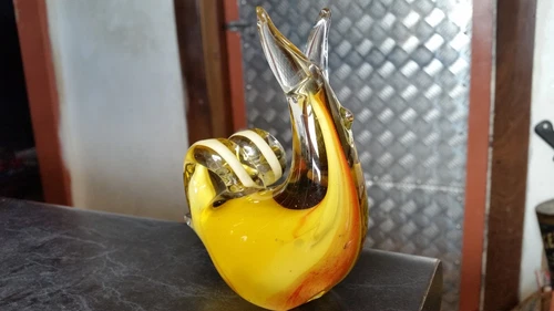 vintage murano arty glass slug snail