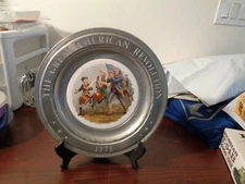 The Great American Revolution 1776 Pewter Plate The Spirit Of ‘76 Canton OH 1973