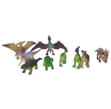 Set of 9 Dino Dinosaur Toy Figure Figurine Dollhouse Miniature Cake Topper Lot