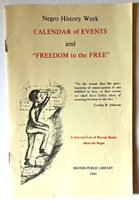 Civil Rights Era 1965 NEGRO HISTORY WEEK Event Calendar Boston MA + List of Book