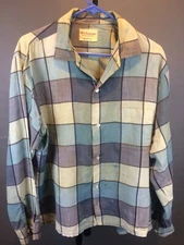 Vintage 1950's Richman Brothers Men's Long Sleeve Soft Cotton Shirt