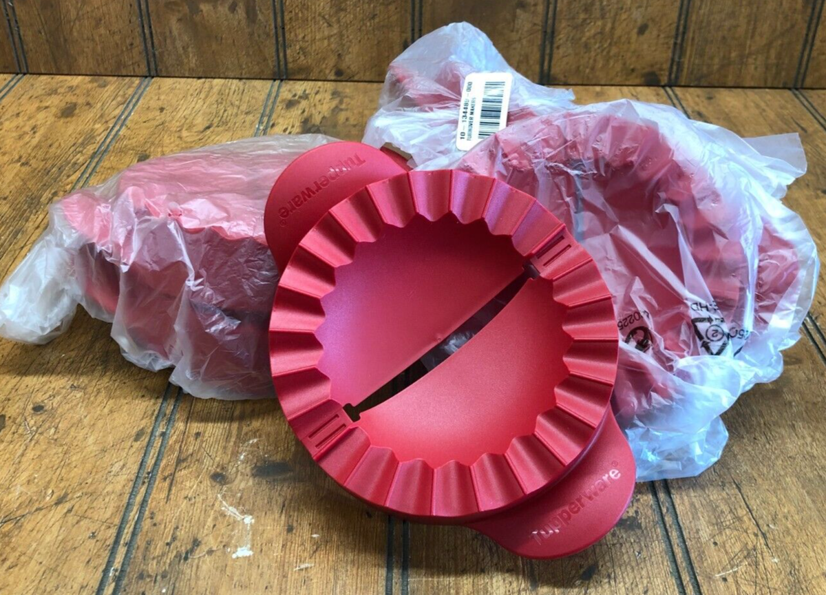 6 New Tupperware Red Plastic Turnover Makers 6390A-5 & 6390A-6 | eBay