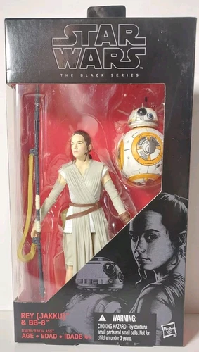 STAR WARS 6 Inch REY & BB-8 Black Series Figure Force Awakens Hasbro #02 MISB