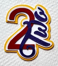 Birthday Age Title Number Two Girl. Scrapbook, Card Making Paper Piecing