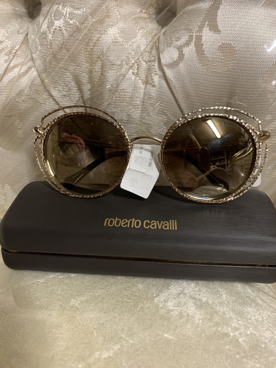 Auth Roberto Cavalli Cascina 1030 Sunglasses Gold/Black New  display picture 1