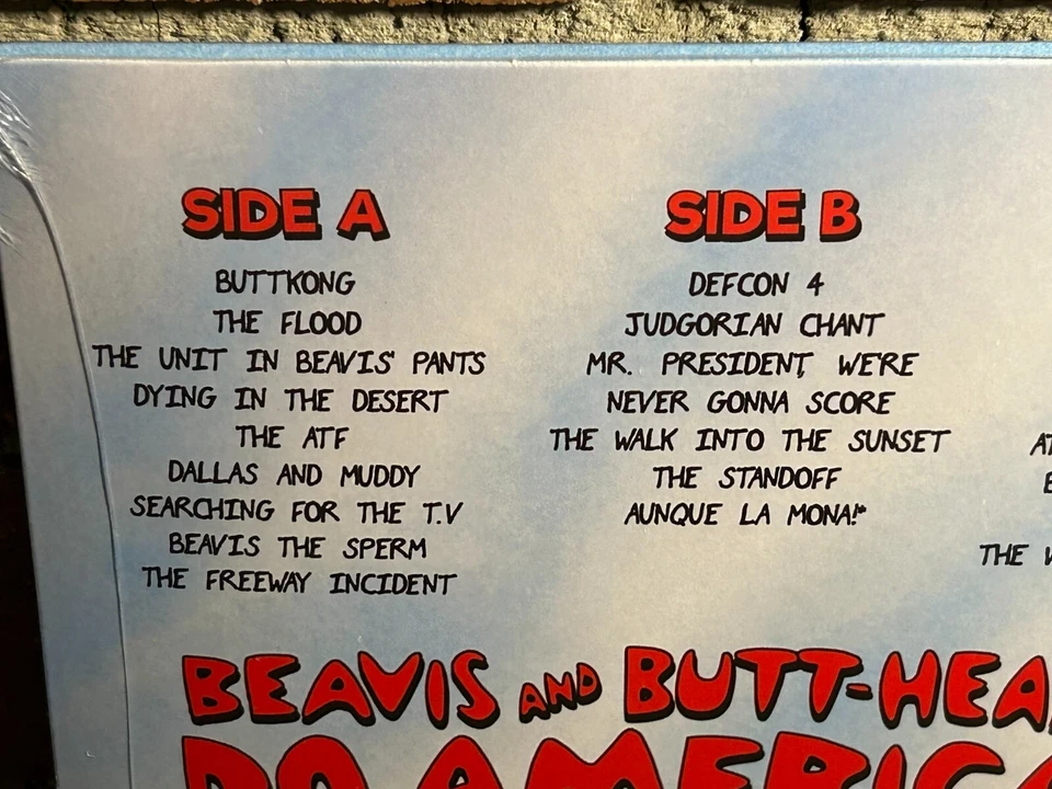 BEAVIS AND BUTTHEAD DO AMERICA, LTD FIRE ORANGE COLORED VINYL LP New & Sealed! - Image 4 of 4