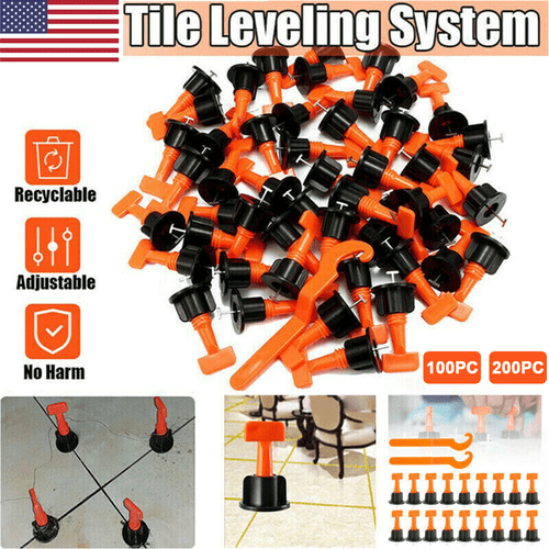 100/200pcs Tile Leveling System Kit Reusable Tile Spacer Wall Floor Clips Tool Z - Picture 2 of 23