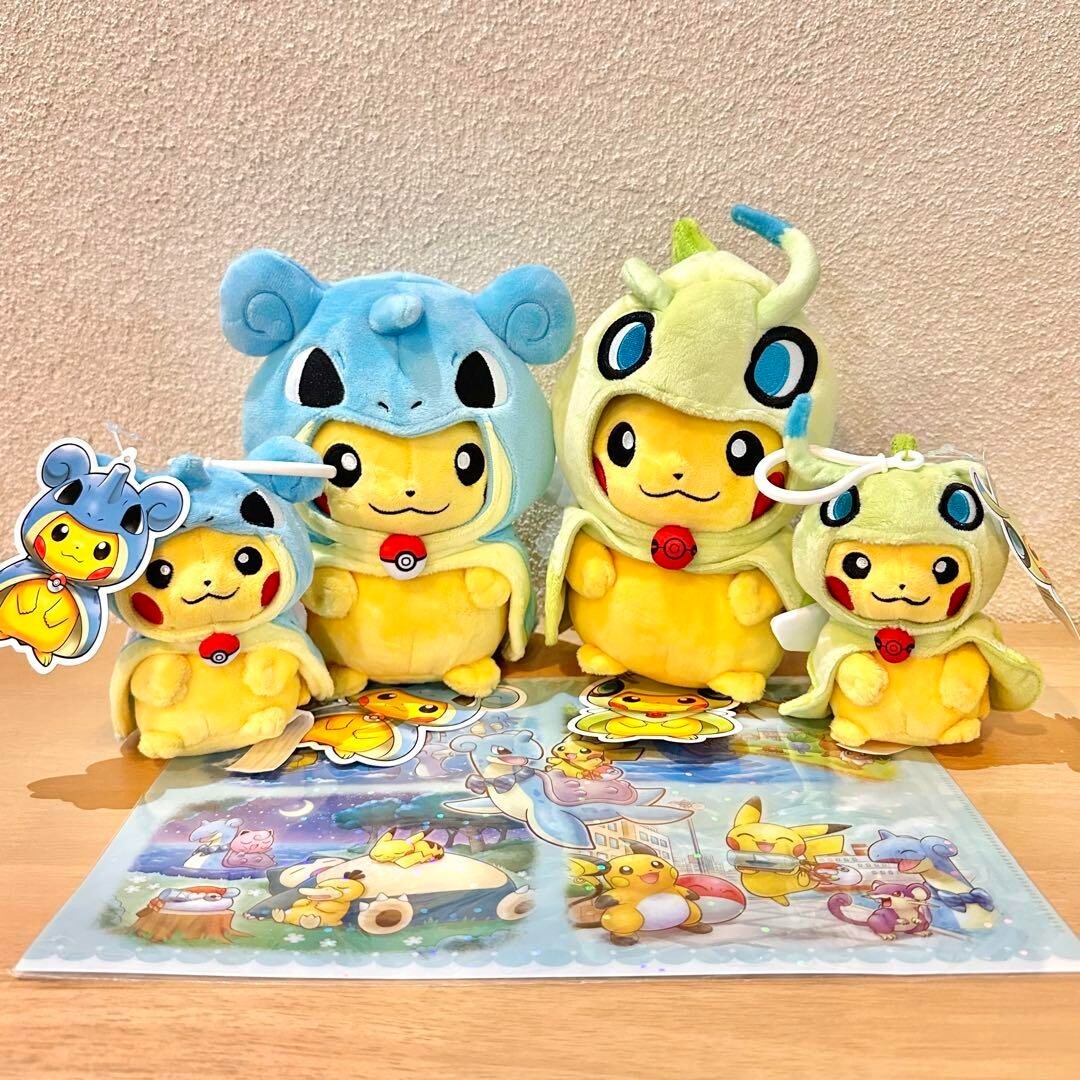 Pokemon Center Singapore 1st Limited Pikachu Plush Lapras Celebi