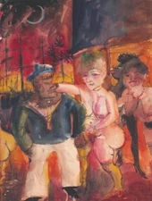 Tropical Night Otto Dix 1922  Print Weimar Cabaret German Expressionism Erotic