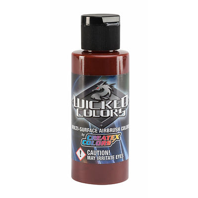 Createx Wicked Colors W012 Red Oxide 2oz. water-based universal airbrush paint 