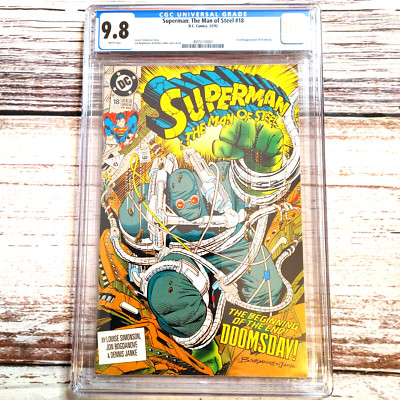 Superman The Man of Steel 18 CGC 9.8 1st Print Doomsday Death, DC Comics 1992.