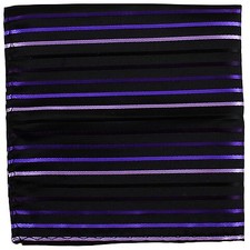 New Men's Polyester Pocket Square Hankie Only Stripes Striped Purple formal prom