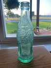 Vintage 1947 Coca Cola Embossed Green Glass --FLORENCE,ALABAMA-- 6 oz --D105529