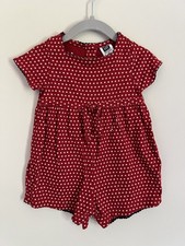 Vintage 90s Baby Gap Red Star AOP Short Sleeve Romper