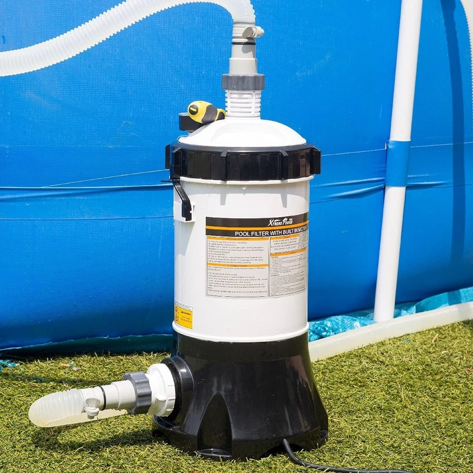 Efficient Cartridge Filter System for Above-Ground Pools - 0.25hp Built-in Pump - Image 3 of 4