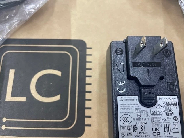 Lot of 10 OEM BrightSign AC Adapter XD3 XD4 XD233 XD234 XD1033 XD1034 I/O Player - Image 3 of 3