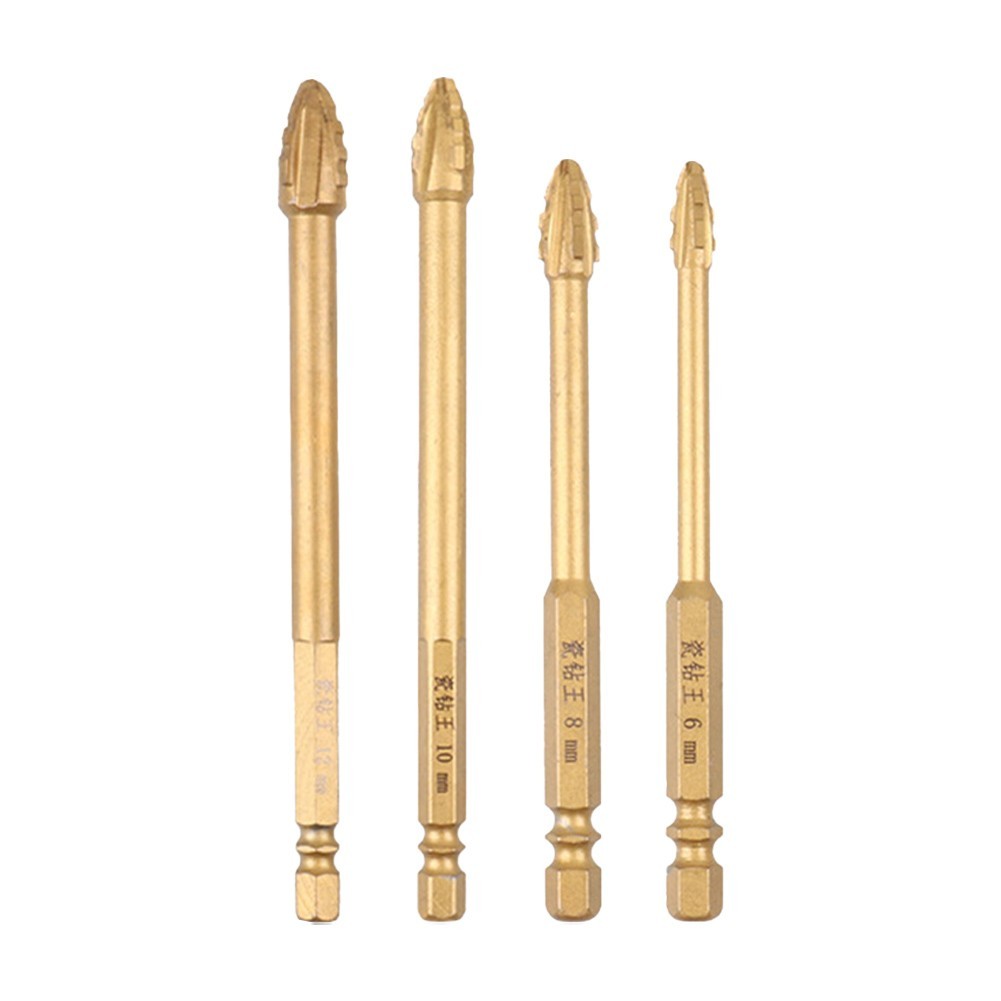 Trapano a quattro lame trapano per vetro gambo antiscivolo dissipazione del calore Keen Edge