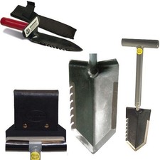Lesche Combo 18  Serrated T-Handle Shovel, Right Serrated Digging Tool  Holster
