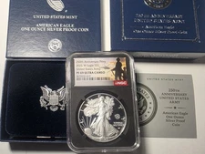 2025 W Silver Eagle Army 250th anniversary privy NGC PF69 with COA and OGP !