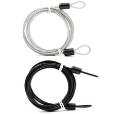 Cable Wire Rope with Double Loop, Security Cable Lock, Steel Vinyl Coated Saf...