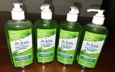 Lot of 4 St. Ives Solutions Acne Control Cleanser Tea Tree 8 fl oz Ea Salicylic