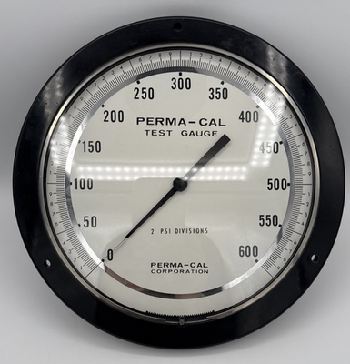 #ad #ad PERMA CAL 59018 Pressure Dial Indicator GAUGE 0 600 PSI 10” $29.89