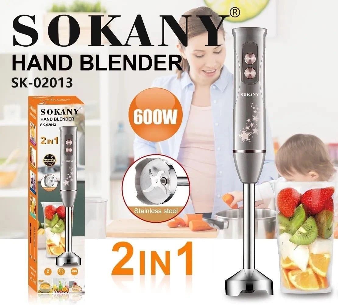2-in-1 Hand Mixer Immersion Blender Electric 600w Motor With Jar Stainless Steel
Opens in a new wind