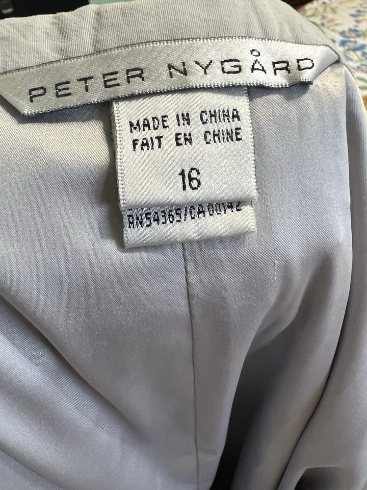 Peter Nygard юбка размер 8 серый белый вышитый тюль с подкладкой цветочный линия - Изображение 4 из 4